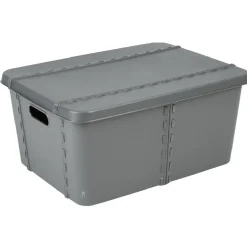 Boîte de rangement 15 L gris anthracite