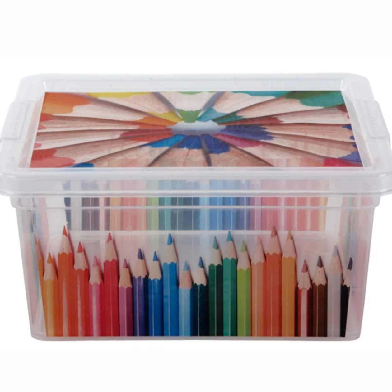 Boîte de rangement 2 L motif crayon