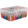 Boîte de rangement 18 L motif crayon