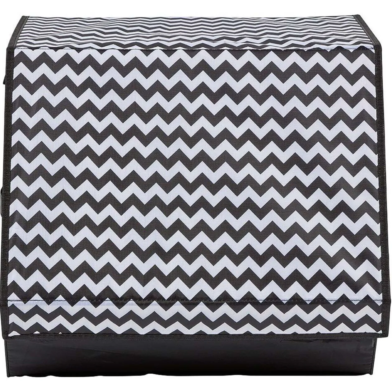 Boîte de rangement à ouverture frontale motif chevron H35 cm