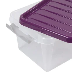 Boîte de rangement avec clips 8 L