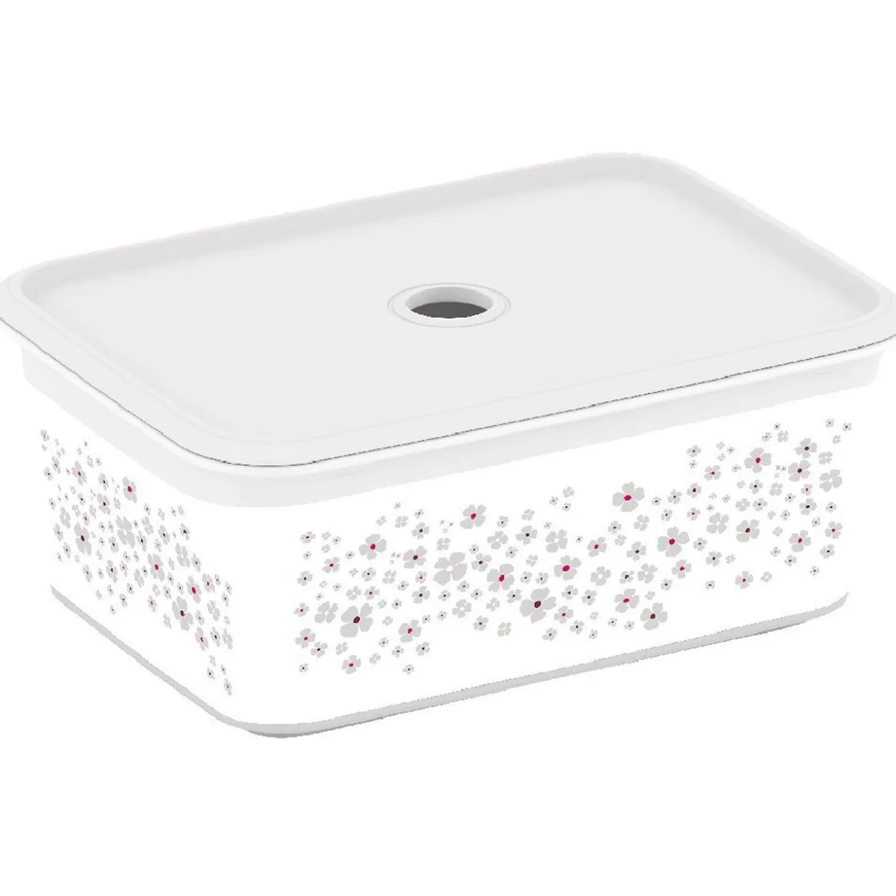 Boîte de rangement avec couvercle design floral 3 L