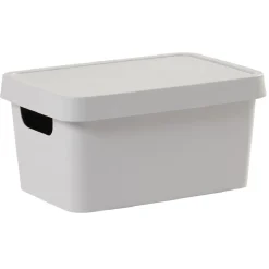Boîte de rangement avec couvercle grise 3,6 L