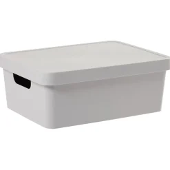 Boîte de rangement avec couvercle grise 11 L