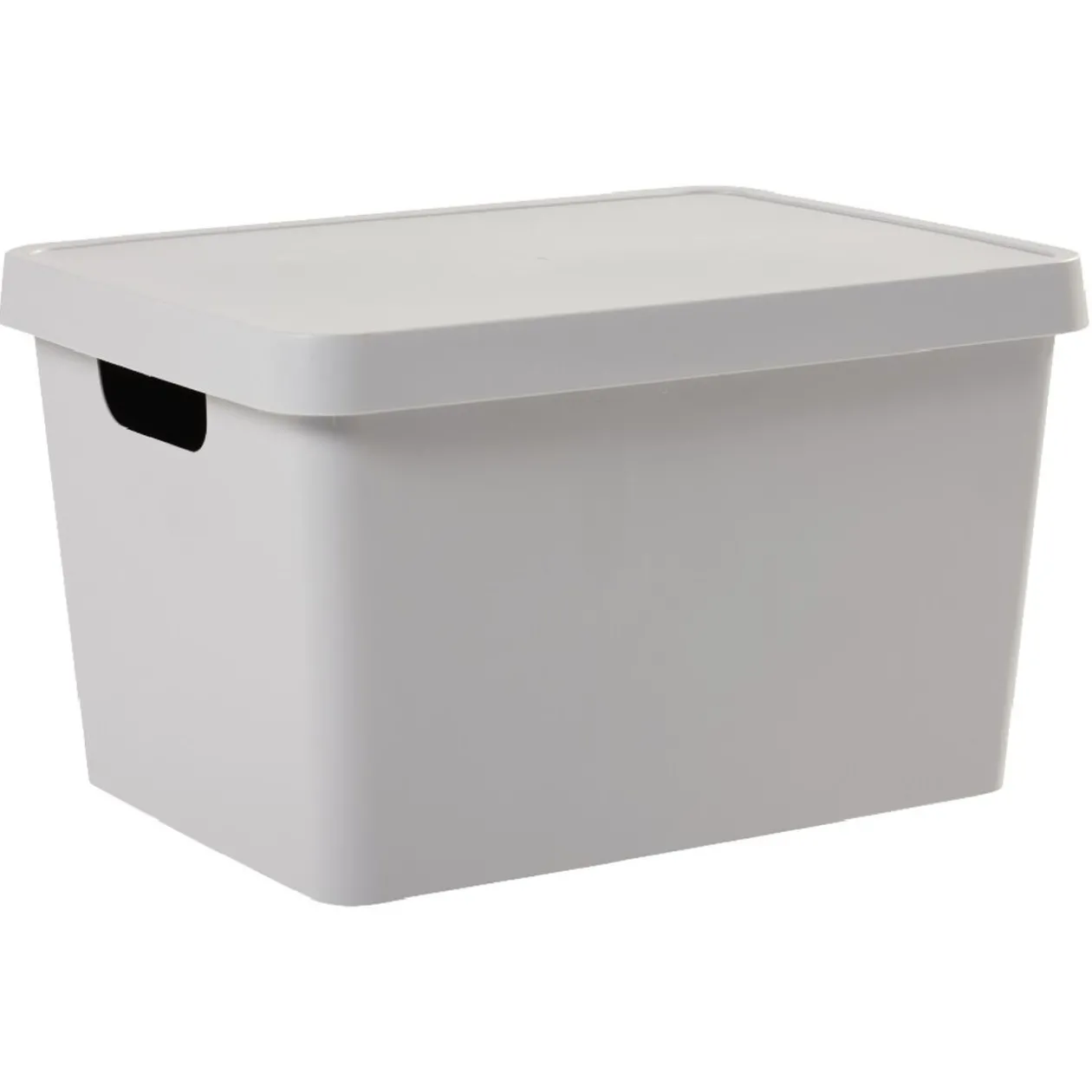 Boîte de rangement avec couvercle grise 17 L