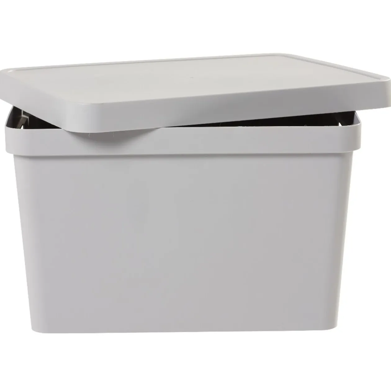 Boîte de rangement avec couvercle grise 17 L
