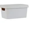 Boîte de rangement avec couvercle beige 3,6 L