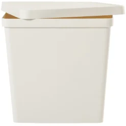 Boîte de rangement avec couvercle beige 26 L