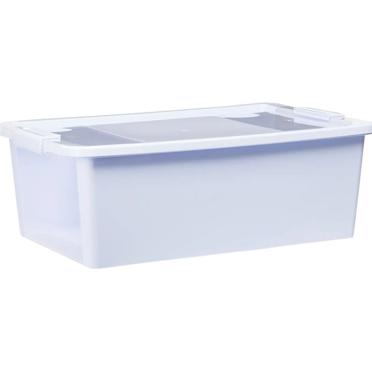 Boîte de rangement avec couvercle lavande transparent 26L
