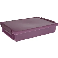Boîte de rangement avec fermeture à clip violet 4 L