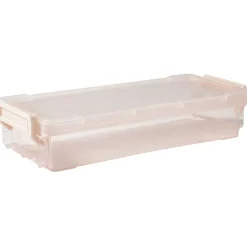 Boîte de rangement avec fermeture à clip rose 4 L