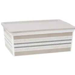 Boîte de rangement beige nordique 10 L