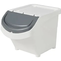 Boîte de rangement blanche avec couvercle 20 L