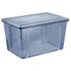 Boîte de rangement bleu avec couvercle 54L
