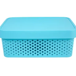 Boîte de rangement bleue 11 L