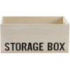 Boîte de rangement bois inscription Storage Box H13cm
