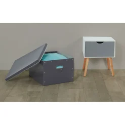Boîte de rangement carton pliable