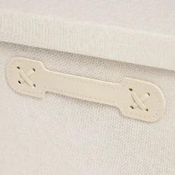 Boîte de rangement coton gris ou beige 36xH17x22cm