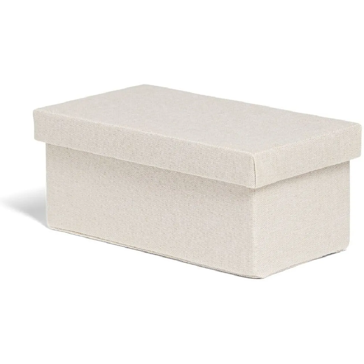 Boîte de rangement coton gris ou beige 24,5xH10x13cm