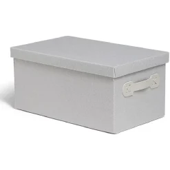 Boîte de rangement coton imprimé fleuri 36xH17x22cm