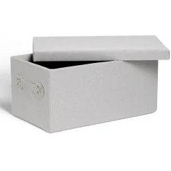 Boîte de rangement coton imprimé fleuri 36xH17x22cm