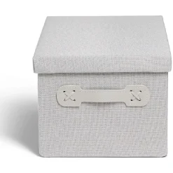 Boîte de rangement coton imprimé fleuri 36xH17x22cm