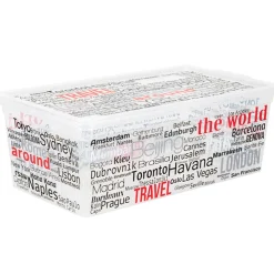 Boîte de rangement design noms de villes 6 L