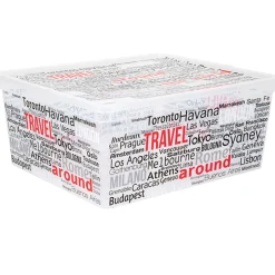 Boîte de rangement design noms de villes 18 L