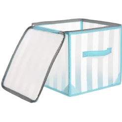 Boîte de rangement design rayures x2