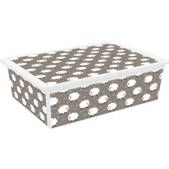 Boîte de rangement design mouton à roulettes 27 L