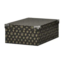 Boîte de rangement en carton L.40 x l.26,5 x H.13,8 cm