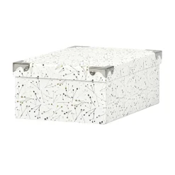 Boîte de rangement en carton L.28 x l.19,5 x H.10,8 cm