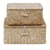 Boîte de rangement en jonc de mer x2