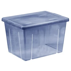 Boîte de rangement en plastique bleu 18,8L