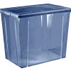 Boîte de rangement en plastique bleu 82L
