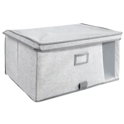 Boîte de rangement grise repliable avec fenêtre