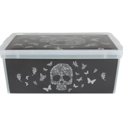 Boîte de rangement 10L design tête de mort
