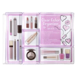 Boîte de rangement maquillage 6 compartiments interchangeables 30x22,5cm