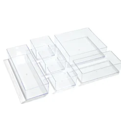 Boîte de rangement maquillage 6 compartiments interchangeables 30x22,5cm