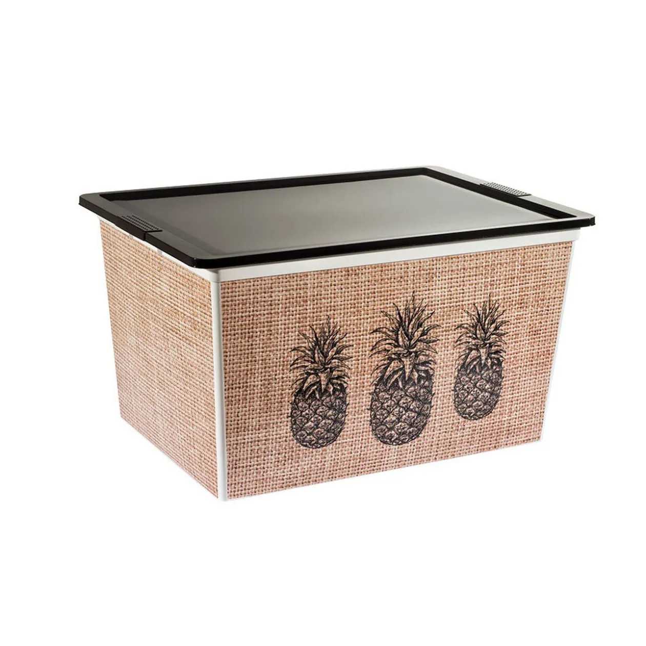 Boîte de rangement motif ananas 50 L
