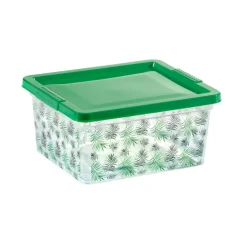 Boîte de rangement motif feuilles de palmier 2 L