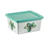 Boîte de rangement motif toucan et feuilles de palmier 2 L