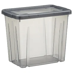Boîte de rangement noir transparent avec couvercle 8,8L