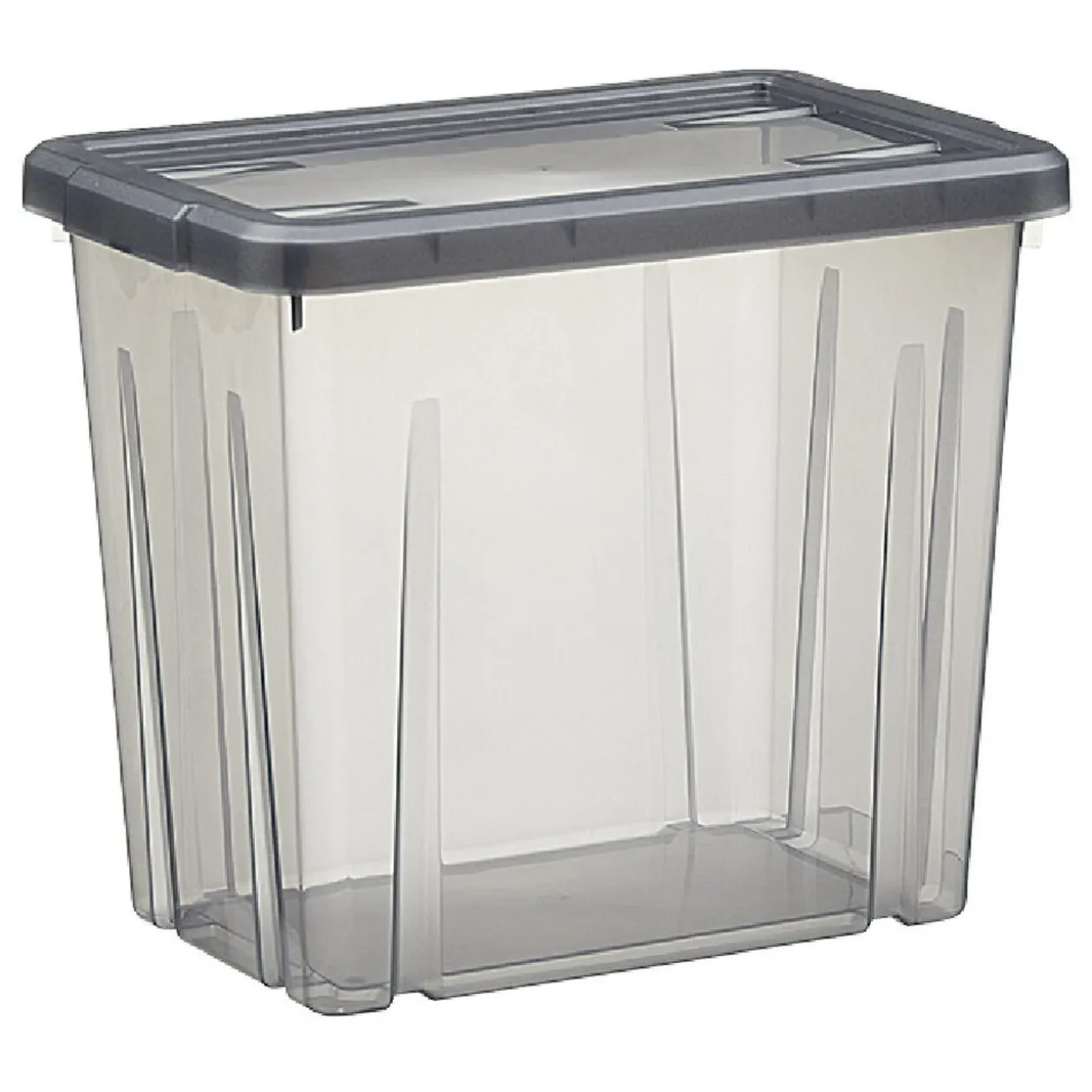 Boîte de rangement noir transparent avec couvercle 8,8L