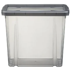 Boîte de rangement noir transparent avec couvercle 8,8L