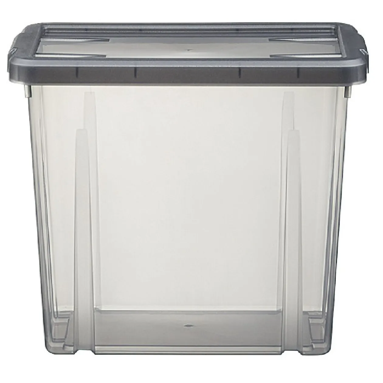 Boîte de rangement noir transparent avec couvercle 8,8L
