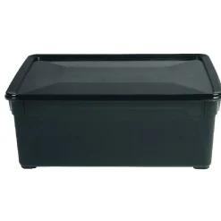 Boîte de rangement noire 10 L