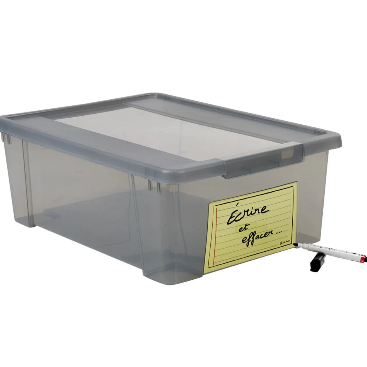 Boîte de rangement noire 11 L