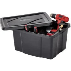 Boîte de rangement noire 30 L x 5