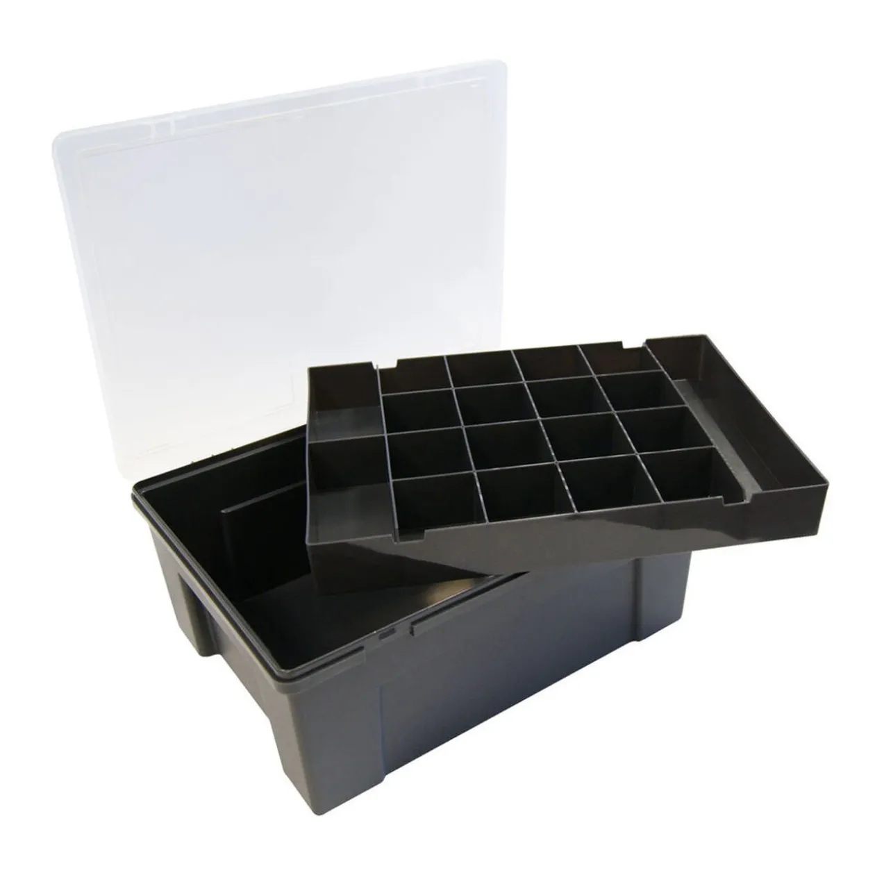 Boîte de rangement organisateur 19 compartiments noir